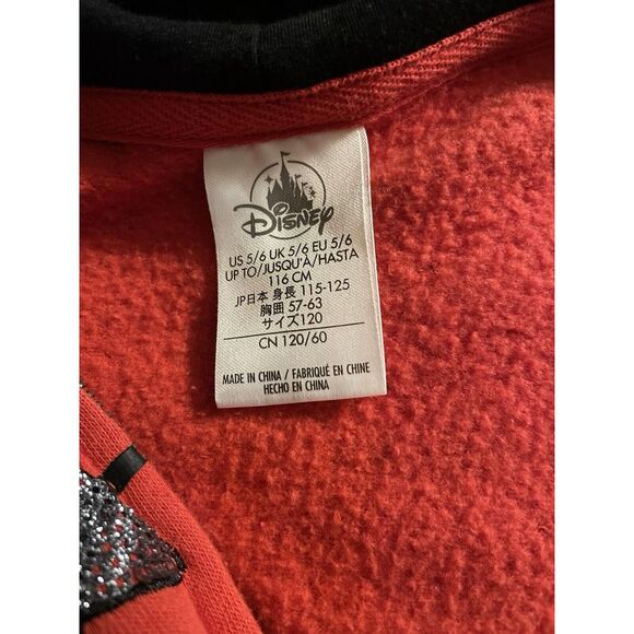 Minnie Mouse Hoodie W/ears And Bow Sweat Shirt Child 5-6 - Picture 3 of 3